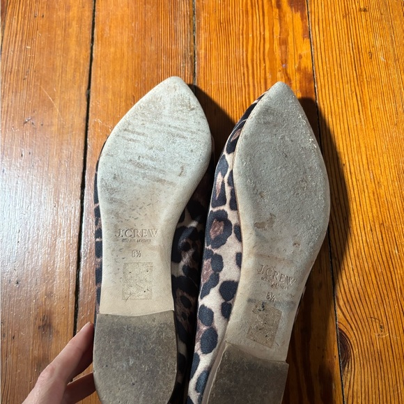 J.Crew Satin Gemma Ballet Flats in Leopard Print - Picture 4 of 6